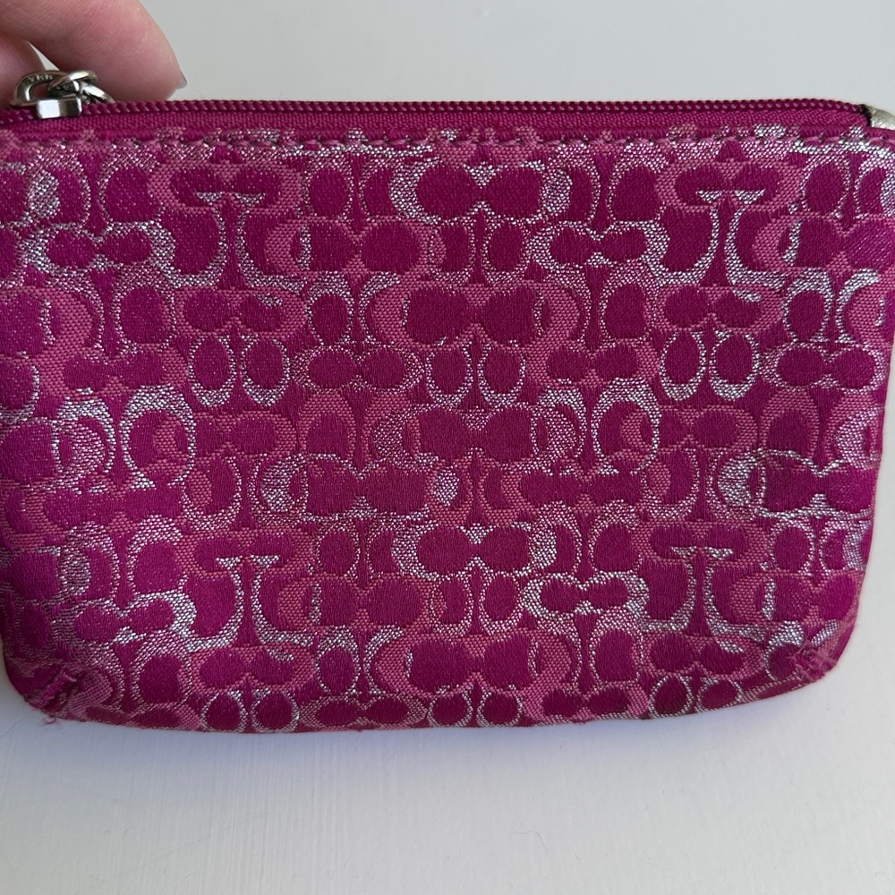 Coach Fuchsia Signature Wristlet - Picture 9 of 11